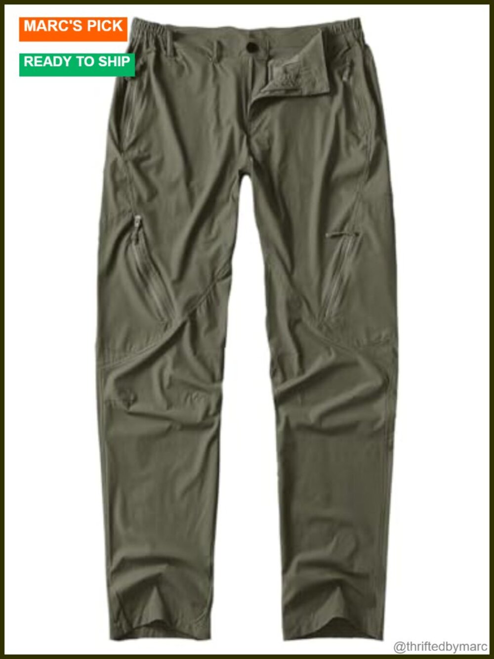 Mens Hiking Pants Quick Dry Lightweight Waterproof Stretch Outdoor Travel